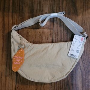 UNIQLO Round Mini Shoulder Bag – Natural Beige (NWT)